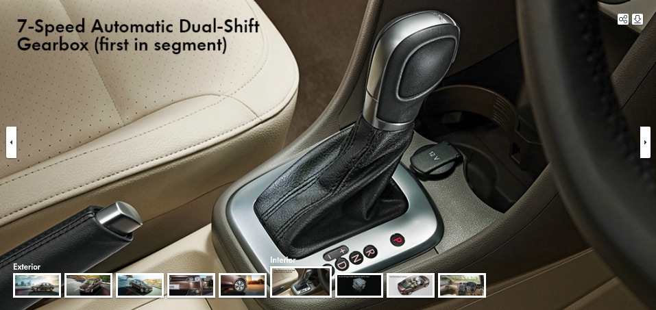 VW Vento facelift DSG Transmission press image