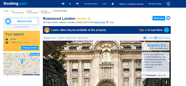 Customer Review Booking.com