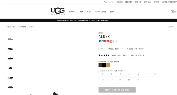 ugg product listing