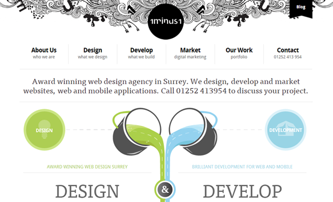 1minus1 design agency navigation