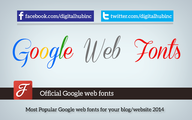 Most Popular Google web fonts for your blog/website 2014