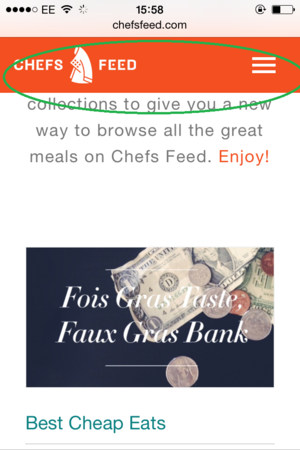 chefs feed sticky menu