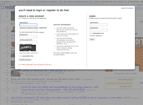 Create Reddit Account