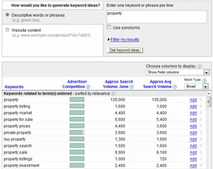 google keyword tool