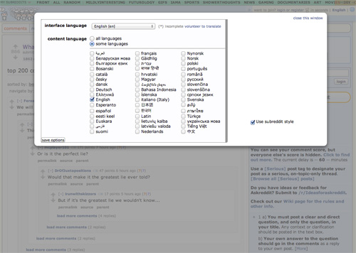 Reddit Language