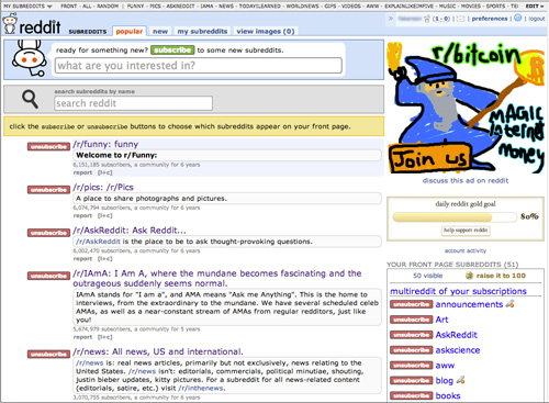 Subreddits