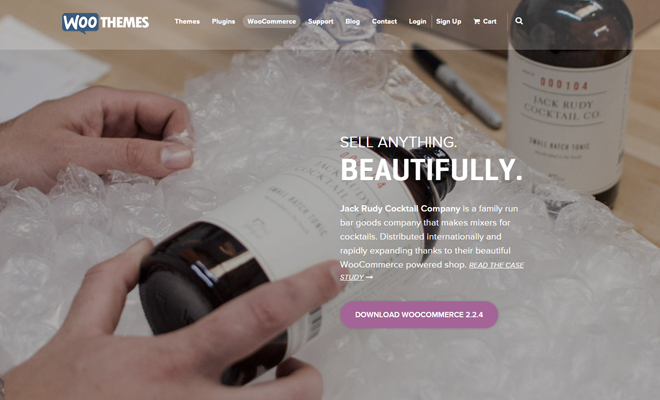 woothemes woocommerce hero landing page design