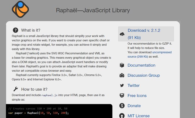 raphael js javascript library