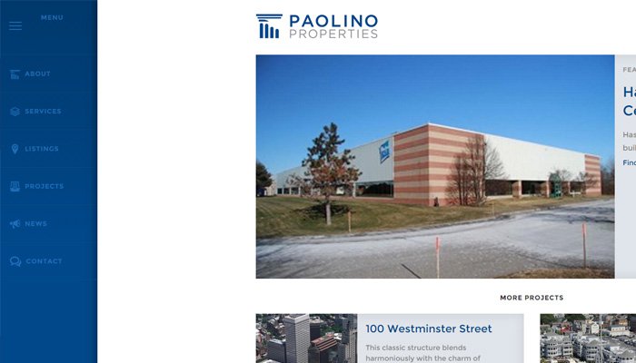 paolino properties real estate firm website