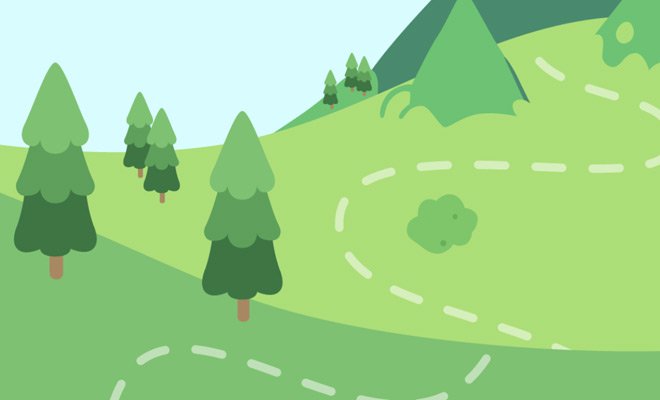 interactive scroll svg landscape