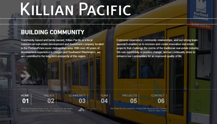 killian pacific homepage fullscreen bg