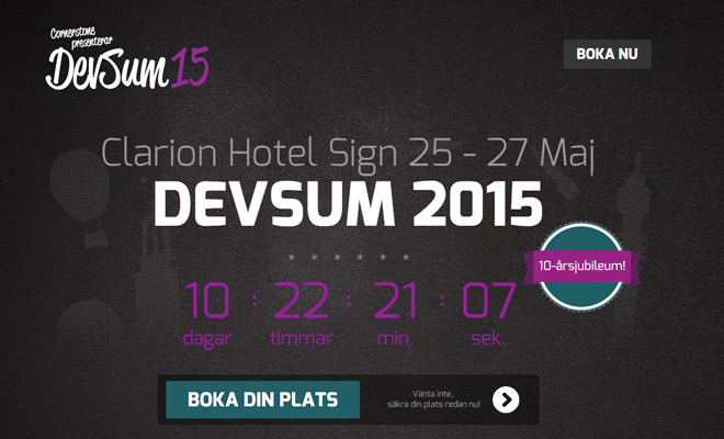 devsum 15 website cta button signup