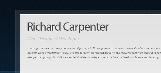 Digital Curriculum Vitae: PSD Conversion