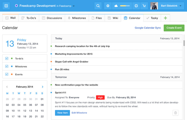 Freedcamp Gantt Chart