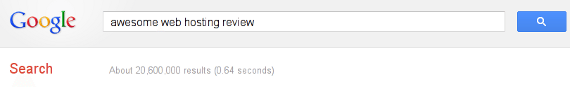 Not the best way to search for a web host