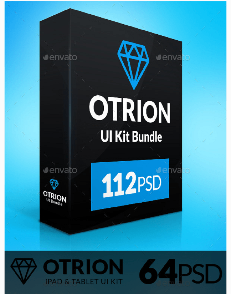Otrion is based on Flat Design standards