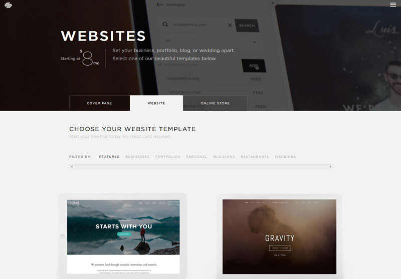 Squarespace templates