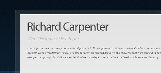 Digital Curriculum Vitae: PSD Conversion