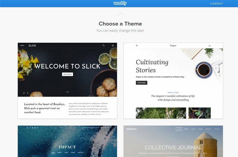 Weebly templates