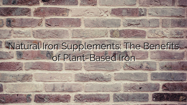 Natural Iron Supplements: The Benefits of Plant-Based Iron