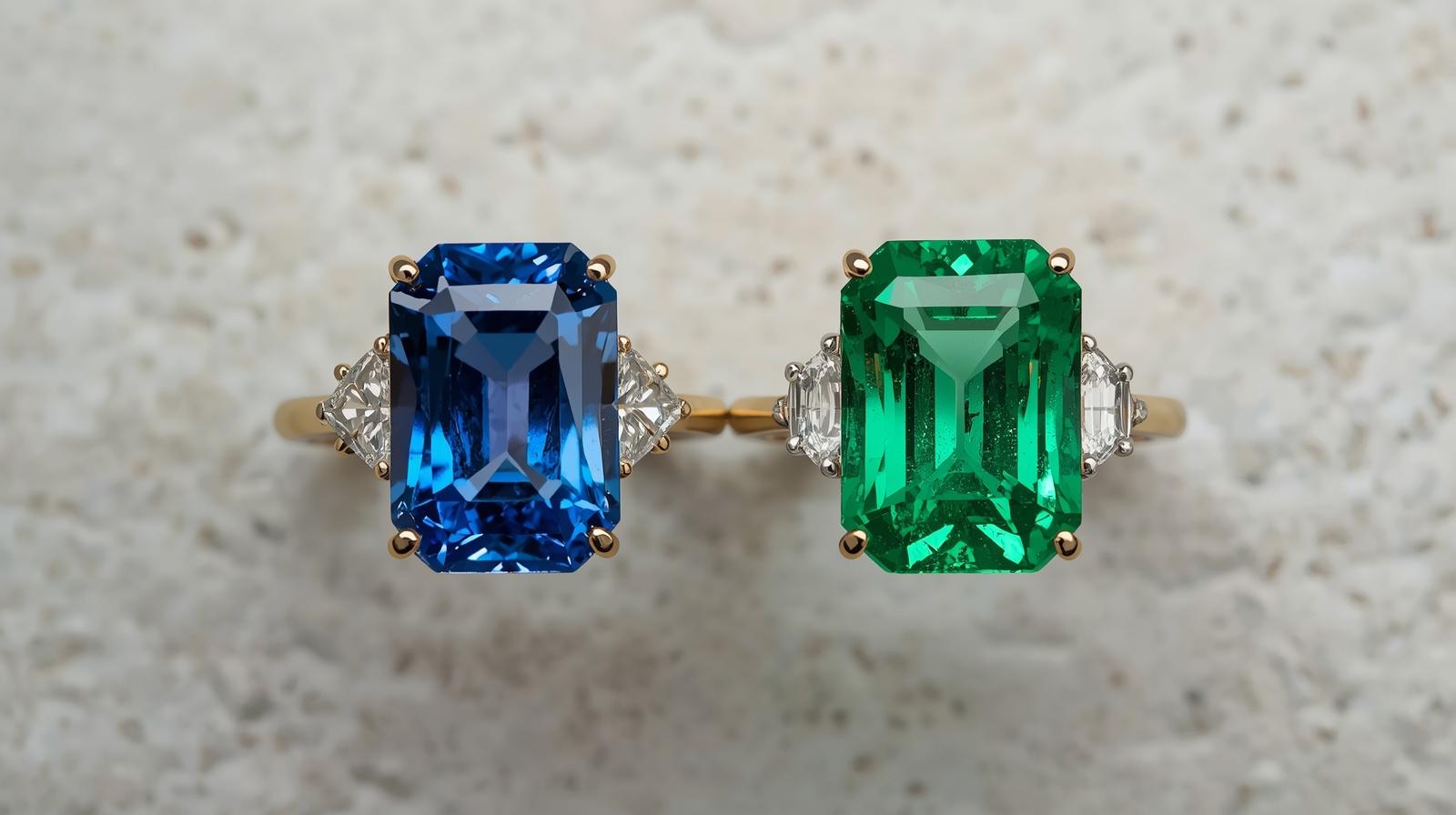 Blu-sapphire-ring-vs-emerald-ring