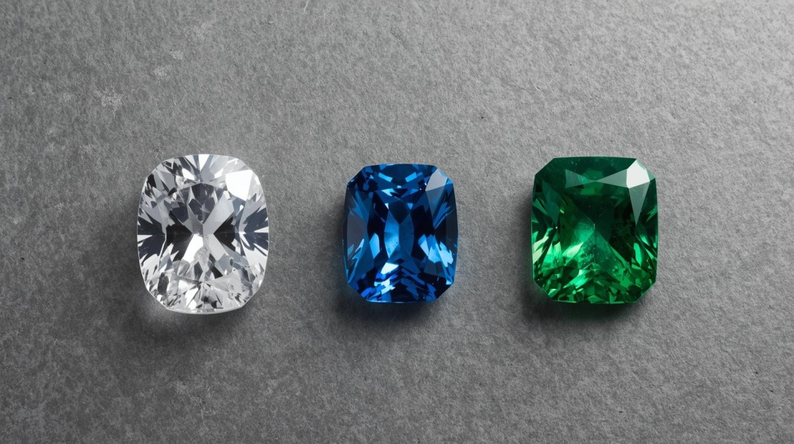 White-Sapphire-vs-Kashmir-Blue-Sapphire-vs-Zambian-Emerald-1